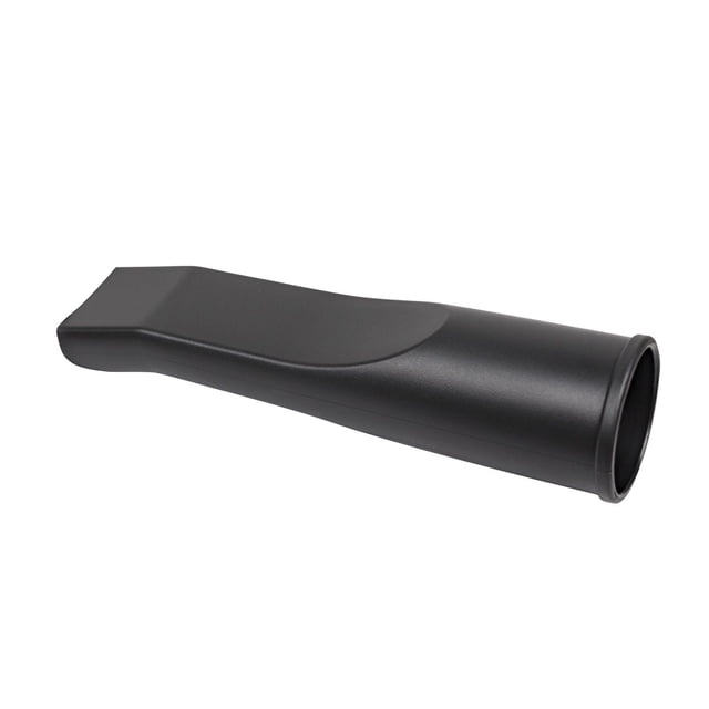 1-7/8" Car Nozzle in black plastic with a tapered flat tip, designed to fit most 1-7/8" vacuum hoses, ideal for cleaning upholstery, carpets, and tight spaces on wet or dry vacuums, often used as a vacuum accessory for detailed cleaning.