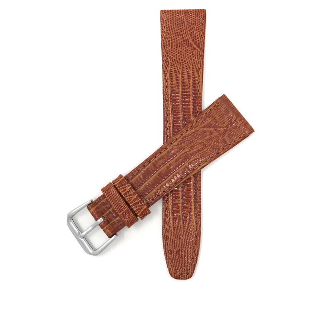 16mm Womens', Slim, Lizard Style, Leather Watch Band Strap