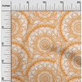 thumbnail image 2 of oneOone Rayon Dark Peach Fabric Asian Block Mandala Sewing Craft Projects Fabric Prints By Yard 56 Inch Wide, 2 of 4