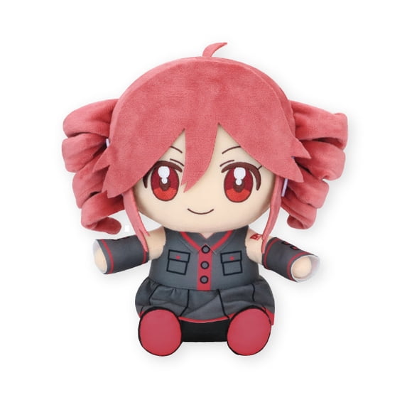 Kasane Teto Casual Plush Toy, 7.9" Cute Soft Stuffed Figure Doll, UTAU Virtual Singer Teto Grey Outfit Plushie
