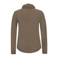thumbnail image 4 of BiZtdJrK Womens Long Sleeve Rash Guard Hiking Tops with Mask Summer Lightweight Beach Sun Protection Shirts Vacation Outfits Khaki L Ropa de Verano Para Mujer, 4 of 6