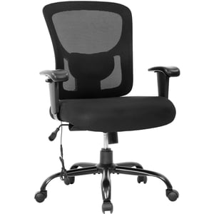 BestOffice Big et Président du Bureau de haut niveau 400lbs chaise de bureau bon marché Mesh chaise d'ordinateur avec support Lombar Wide Seat Réglage Arms Rolling Swivel Haute Back Task Executive Ergonomic Chair for Women Men,Noir