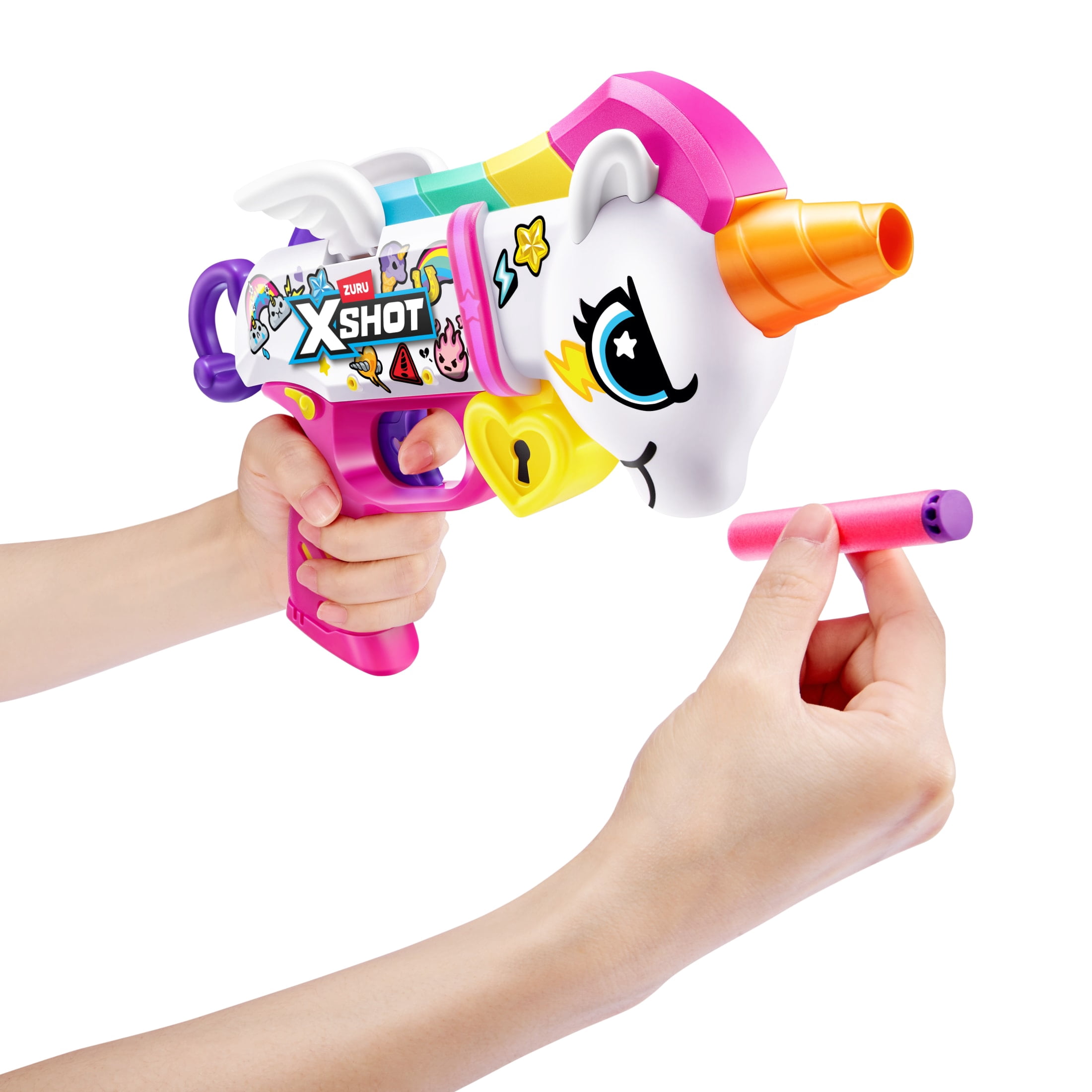 Pistolet à fléchettes XSHOT Blastercorn avec 16 Fléchettes à poche d'air, jouet d'extérieur de ZURU pour les enfants de 8 ans et plus