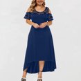 thumbnail image 1 of Robes pour Femmes Grande Taille Robe Aguichant Sans Bretelles à Enfiler en Dentelle Manches Courtes en Liquidation, 1 of 4