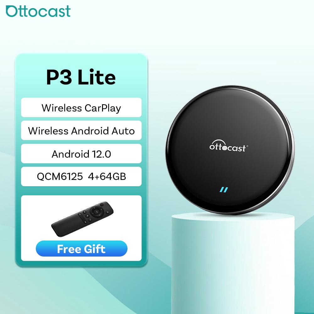 Ottocast P3 Lite With Remote Control Wireless CarPlay Android Auto