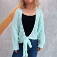 thumbnail image 2 of Gpaecead Cardigans pour Femmes, Ouvert à l'Avant, Manches Longues, à Nouer à l'Avant, Cardigan Uni, 2 of 6