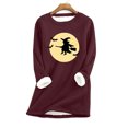 thumbnail image 1 of Chemises pour Femmes Mode Décontractée Manches Longues Col Rond Blouses & Chemises Hauts Tendance pour Femmes 2023 en Liquidation, 1 of 3