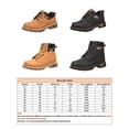 thumbnail image 2 of Daeful Mens Work Boots Steel Toe Industrial Shoes Working Puncture-proof Slip Resistant Safety Boot Mid Top Yellow 9, 2 of 9