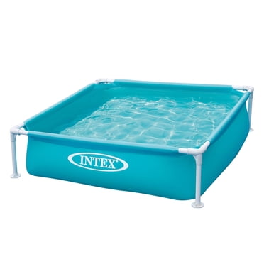 Intex Piscine pour Enfants Mini-Cadre 4 Pi x 12 Po pour Débutants, 3 Ans et Plus, Bleu
