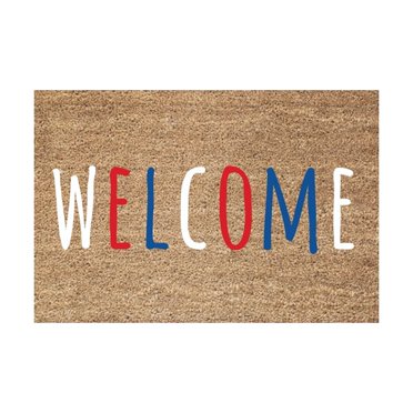 Tapis d'Entrée en Fibre de Coco 16x24 Pouces pour l'Extérieur pour Porte d'Entrée, Tapis de Porte pour l'Extérieur et l'Intérieur, Toutes Saisons, Imperméable, Tapis de Porte d'Entrée pour l'Extérieur, Tapis d'Entrée, Bienvenue