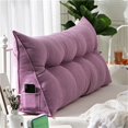 thumbnail image 1 of WHEANG Triangular Headrest For Double Beds Backrest With Detachable Cover Ergonomic Long Pillow Backrest Suitable For Dormitory Beds Sofas Single Beds Bunk Beds (24x20 Inch）, 1 of 5