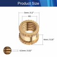 thumbnail image 2 of Wekity M3x4mm Female Thread Knurled Nuts,100PCS Hx5mm OD Brass Threaded Insert Embedment Nuts Hydraulic Welded Joint Injection Molding Assortment Kit for 3D Printing Injection Molding-0621, 2 of 5