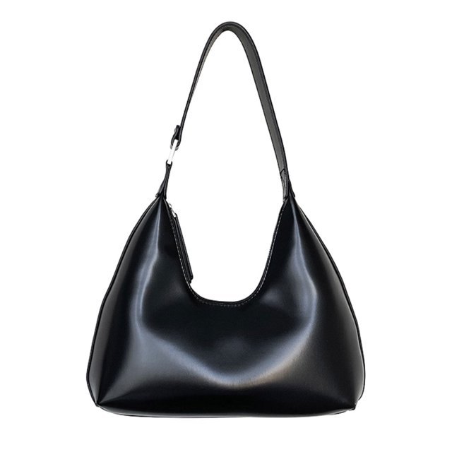 Unatoiry Fashionable And Versatile Half Moon Shoulder Bag Lightweight And Portable Small Handbags Convenient black