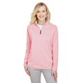 thumbnail image 1 of Ladies' CrownLux Performance ClubhouseMicro-Stripe Quarter-Zip - RED - XS, 1 of 3