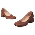 thumbnail image 4 of B91xZ Mocassins Confortables pour Femmes Largeur Grand Chaussures Plates à Enfiler, Marron 9, 4 of 5