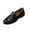 Black, variant on Women's Comfortable Vintage Loafers - Stylish Thick-Heeled Flat-Soled Shoes