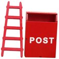 thumbnail image 4 of OUNONA 1 Set of Decorative Mini Ladder Red Wood Home Decoration for Parents and Children, 4 of 6