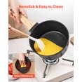 thumbnail image 4 of VEVOR 1.5 QT Saucepan, Nonstick Saucepan with Tempered Glass Lid, Multipurpose Cooking Sauce Pot with Detachable Handle, Sauce Pan Small Kitchen Cooking Pot with Coating, Induction Compatible, Black, 4 of 9
