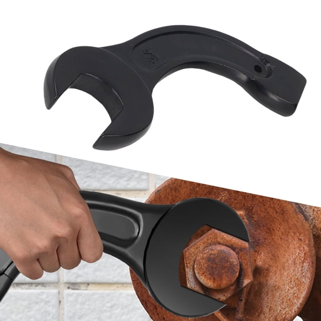 Clé à Molette à Ouverture Unique, Poignée Courbée en Acier à Haute Teneur en Carbone avec Design Ergonomique Courbé pour Réparation Automobile Entretien Industriel