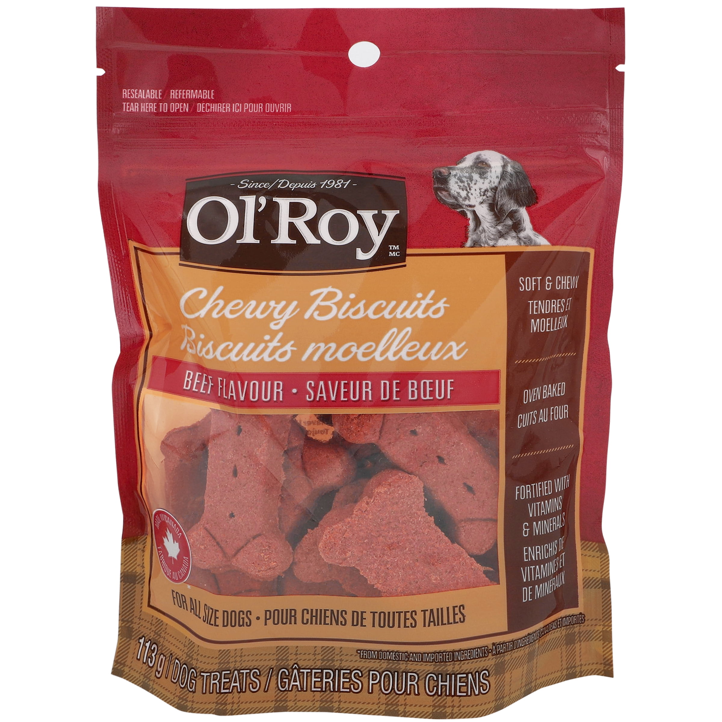Ol'Roy Chewy beef flavor dog biscuits
