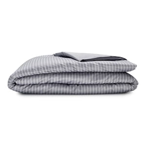 Sleepgram Supima 400 Fil Couvercle de couettes en coton, Twin, Stripe grise