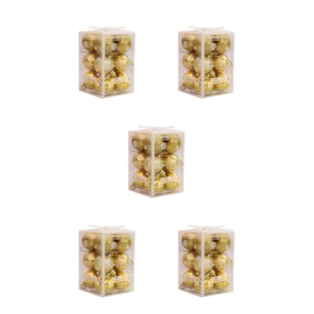 Decodeary 12pack/lot Wedding New Year Navidad Pendant Ball Enought Quantity For Magical gold 5Set