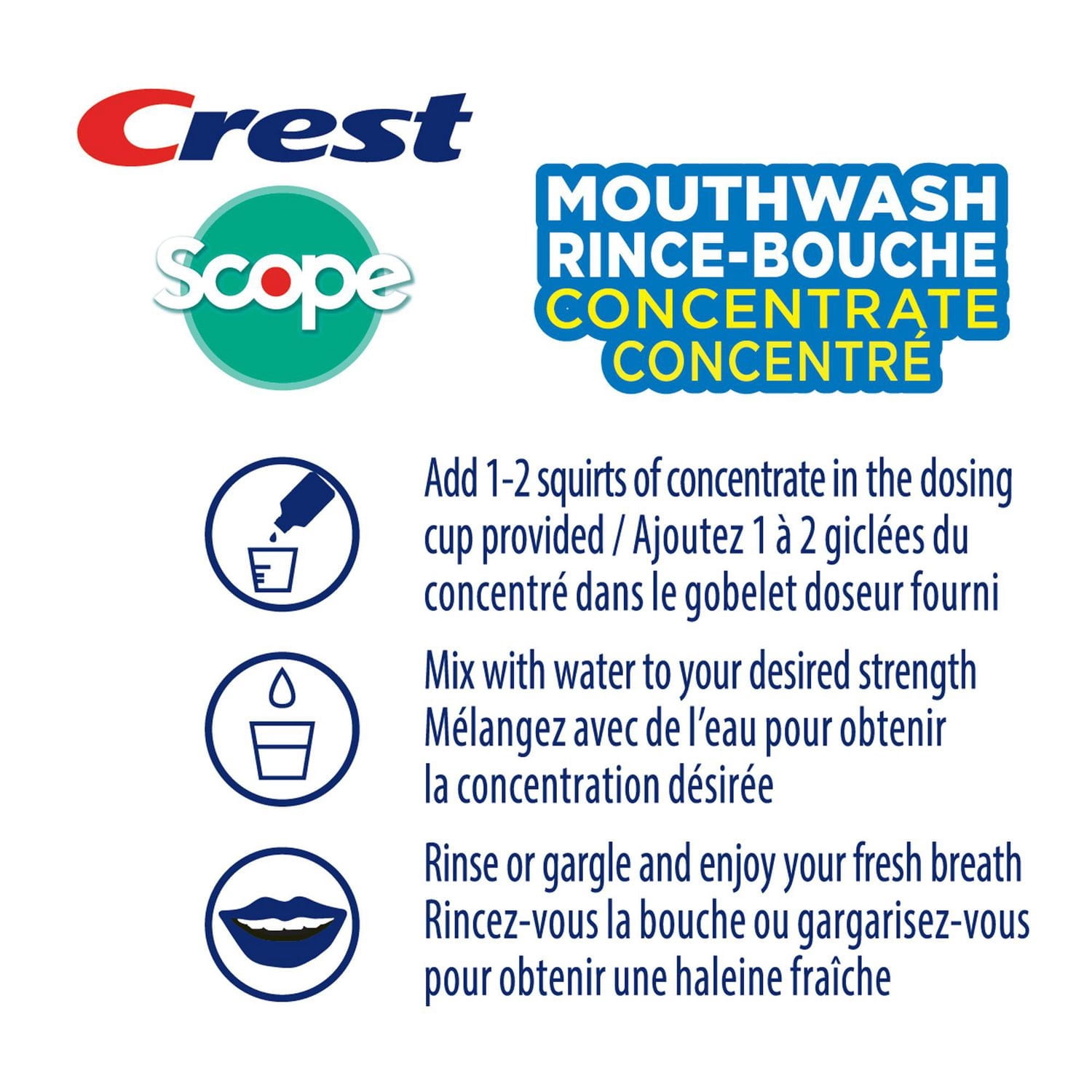 Crest + Scope Rince-Bouche Concentré Menthe Glacée