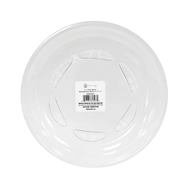 HOMETRENDS Floor Protector Saucer 8 inch Clear Round Plastic Tray Flower Pot Good for Indoor and Outdoor