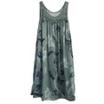 thumbnail image 1 of Bellella Robe Débardeur Femme Dentelle Patchwork Col Rond Robe d'Été Plissée Couture Couleur Vert Armée G, 1 of 2
