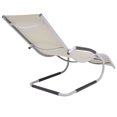 thumbnail image 3 of vidaXL Chaise Longue avec Coussin Aluminium et Textilène Crème, 3 of 5