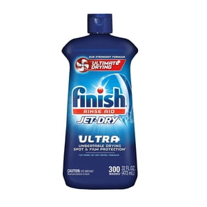 Finish Jet-Dry Ultra Rinse Aid Dishwasher Rinse Agent and Drying Agent, 32 oz.