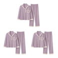 thumbnail image 3 of pitrice Satin Pyjama Set Women - Comfortable Fit Romantic Look Sexy Soft Various Colors B6804 XL,1 3Set, 3 of 6
