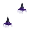 thumbnail image 4 of Baohd Exquisite Witch Hat - Lightweight And Durable For Halloween Cosplay Halloween Cosplay Party Hat purple 2Set, 4 of 6