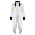 thumbnail image 1 of Yhong Garçons Filles Corset Renaissance Veste Queue-de-Pie Médiévale Smoking Long Steampunk Blanc 16, 1 of 5