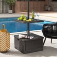 thumbnail image 4 of Gymax Patio 175lbs Fillable Umbrella Base w/ Table Tray Wheeled 3-in-1 Stand Outdoor, 4 of 10