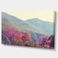 thumbnail image 2 of Pink Blossoming Flowers in Mountains - Floral Canvas Art Print, 2 of 3