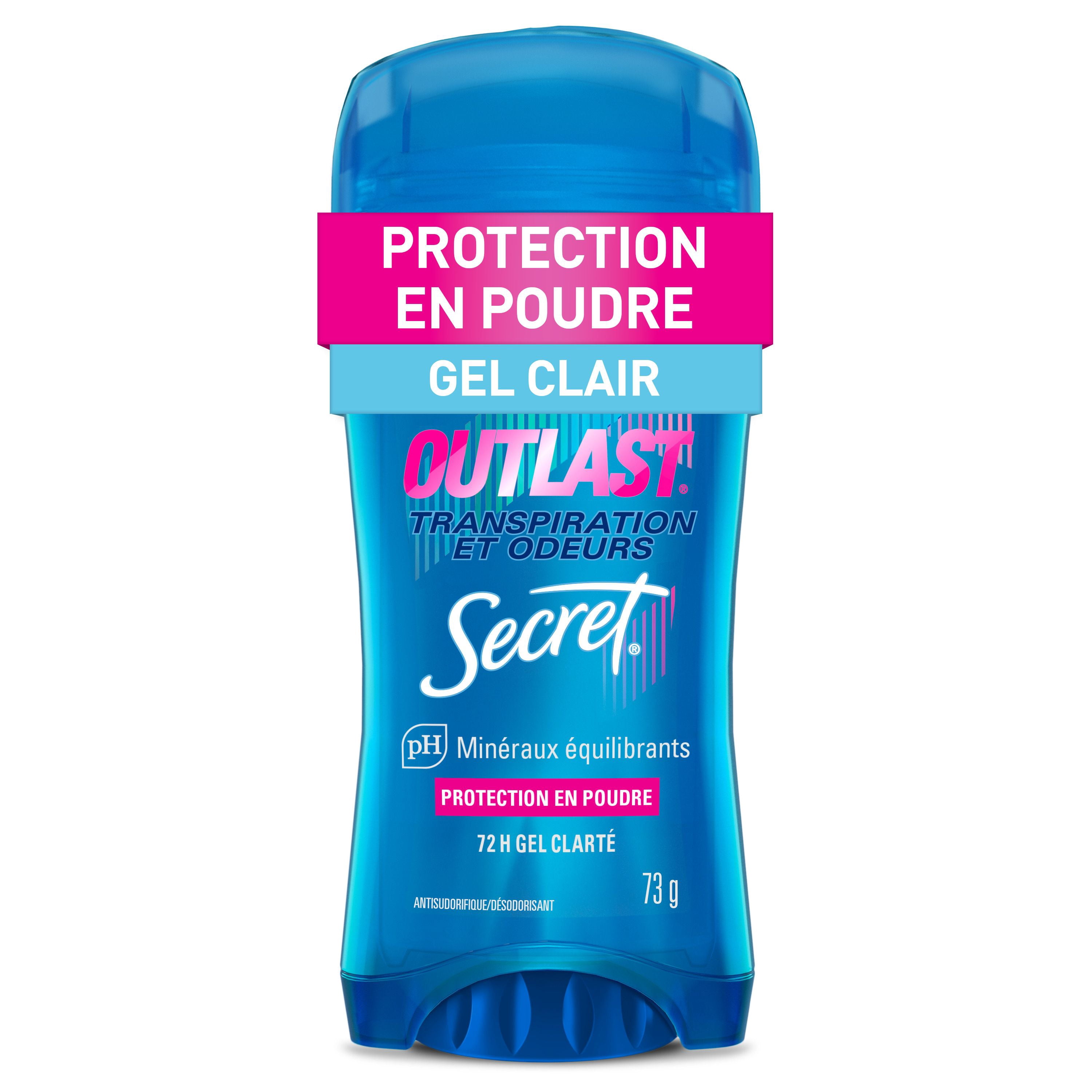 Antisudorifique et désodorisant gel clarté pour femmes Secret Outlast Transpiration et odeurs