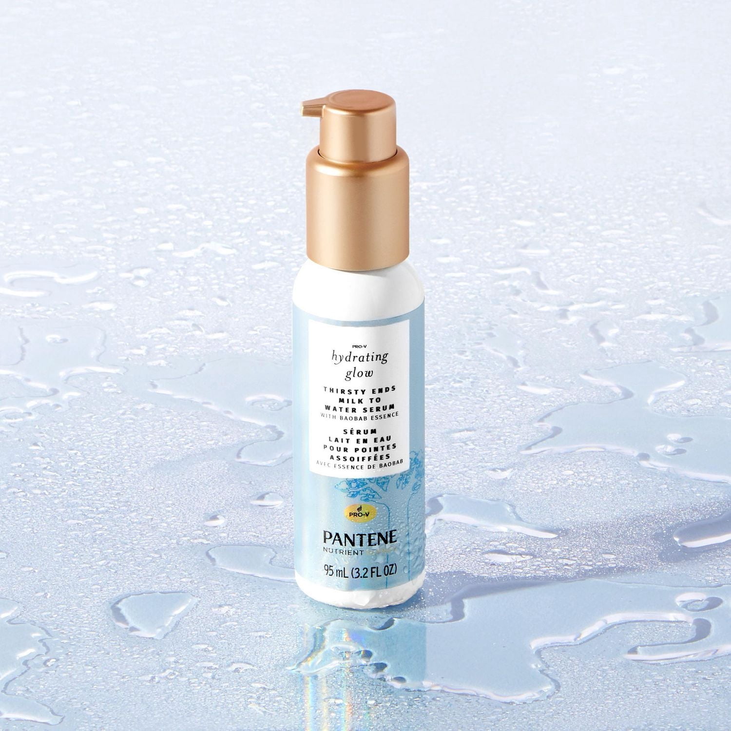 Pantene Baobab Nutrient Blends Éclat Hydratant Pointes Assoiffées Sérum Capillaire Lait en Eau