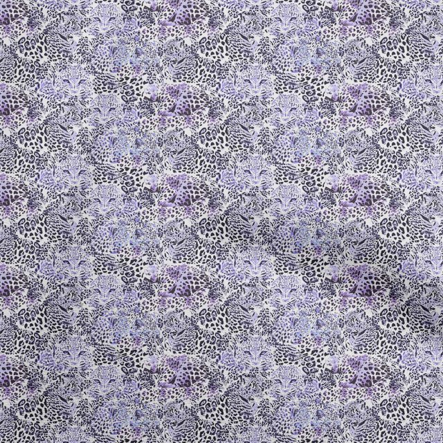 oneOone Velvet Violet Fabric Animal Skin Craft Projects Decor Fabric Printed By The Yard 58 Inch Wide