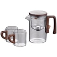 thumbnail image 2 of Huayishang Glass&Bottle Water Separation Glass Teapot With Wooden Handle Teapot Glass Teapot With Infuser Magical Teapot Glass Glass Teapot With Strainer Filter Teapot With Infusers, 2 of 9
