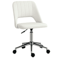 thumbnail image 1 of Vinsetto Armless Office Chair Swivel Computer Desk Chair, Cream White, 1 of 10