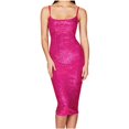 thumbnail image 1 of Pisexur Robes pour Femmes Col Rond Dos Nu Robe de Cocktail Mode Paillettes Scintillantes Robe de Soirée Boîte de Nuit Fête Robe Ajustée Robes de Retour à la Maison Élégante Robe d'Invitée de Mariage Tunique Robe Midi, 1 of 3