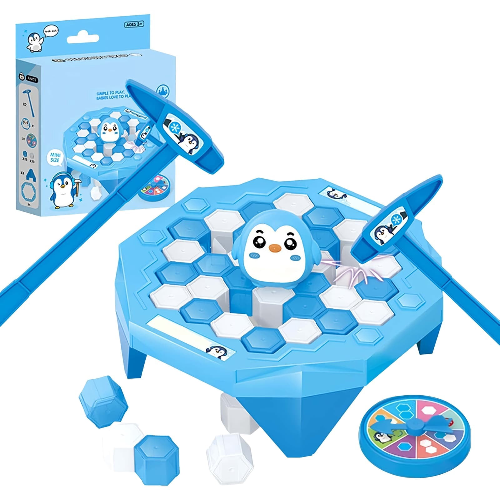TIELUTT Penguin Ice Board Game – Puzzle To Penguin Ice Educational Building for Kids Kid Building Handheld Games for Toddlers Age 2-3 Circuit Board for Kids under 8 Alphabet Games for Toddlers