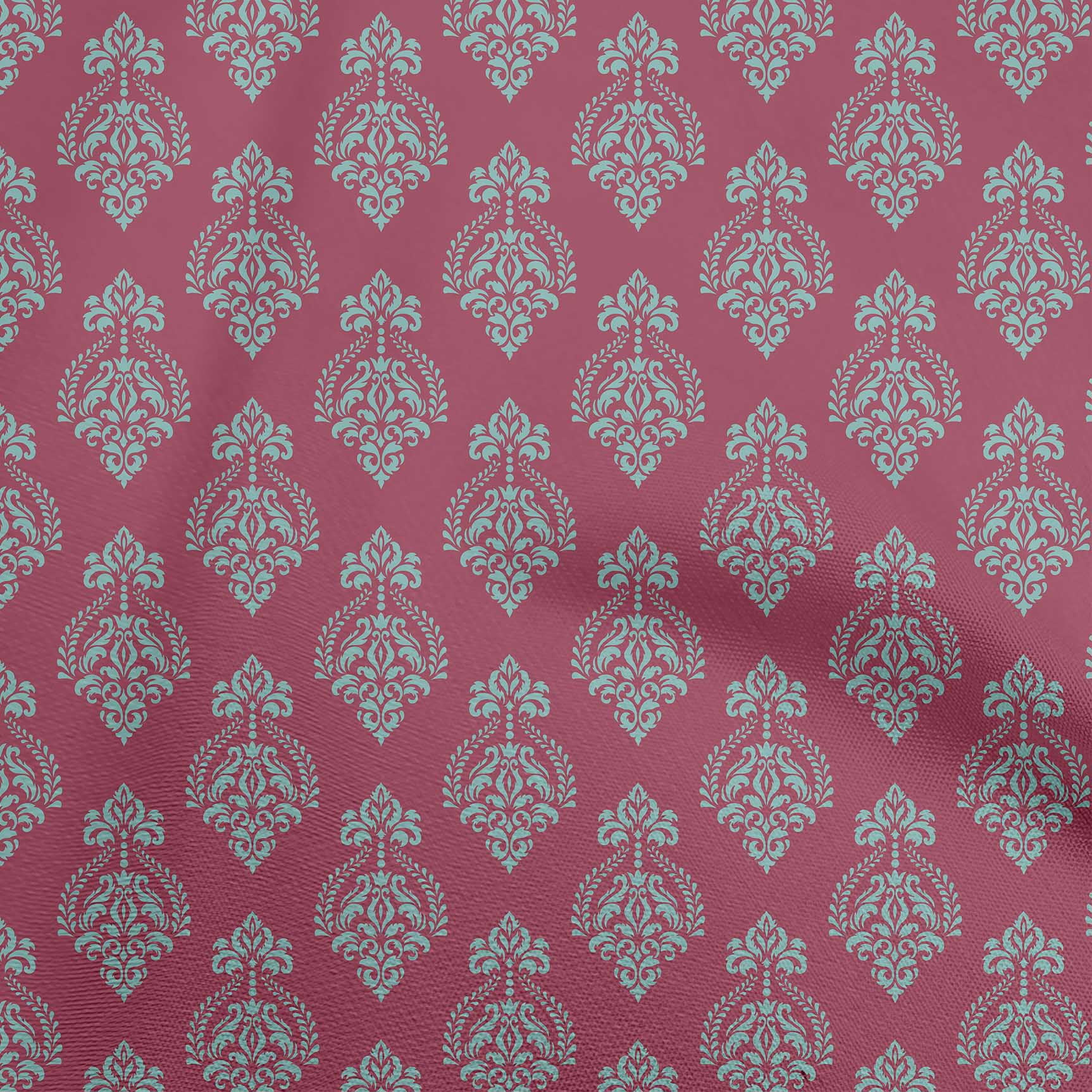 oneOone Rayon Pink Fabric Mandala Dress Material Fabric Print Fabric By The Yard 56 Inch Wide