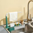 thumbnail image 4 of Langgg Telescopic Sink Tidy Holder Telescopic Sponge Holder Towel Rack for Bathroom Green, 4 of 9