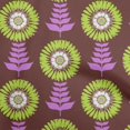 thumbnail image 1 of oneOone Silk Tabby Brown Fabric Asian Block Floral Craft Projects Decor Fabric Printed By The Yard 42 Inch Wide, 1 of 4