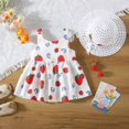 thumbnail image 2 of Robe Bébé Robe Tutu pour Bébé Fille Robe d'Été Sans Manches pour Fille avec Chapeaux Deux Pièces Robe de Fête pour Bébé Fille 110/12, 2 of 8