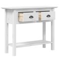 thumbnail image 2 of vidaXL Table Console BODO Blanc 90x34,5x73 cm Bois Massif Pin, 2 of 5
