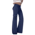 thumbnail image 1 of GreatBaby Girls Solid Color Cargo Jogger Pants Multi-Pocket Trousers with Drawstring Kids Casual Fall Spring Everyday Bottoms, 1 of 6