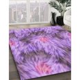 thumbnail image 3 of Ahgly Tapis d'Intérieur Lavable en Machine Carré Violet Transitionnel, 8 Pieds Carré, 3 of 7
